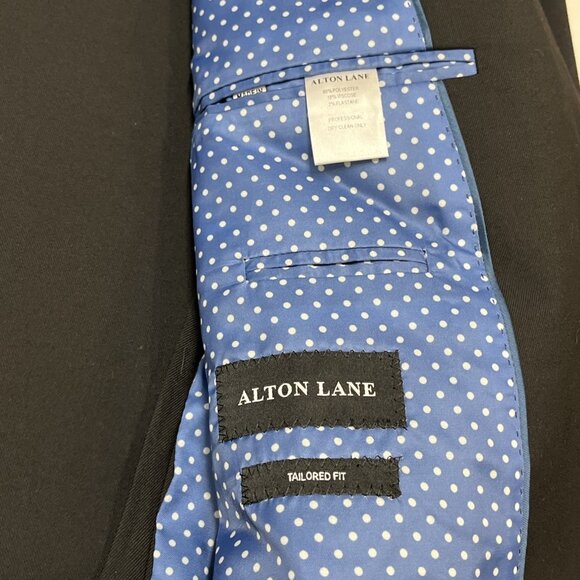 Alton Lane Blazer Mens 44L Black Mercantile Suit Jacket Tailored Fit Formal Prom - Picture 10 of 11